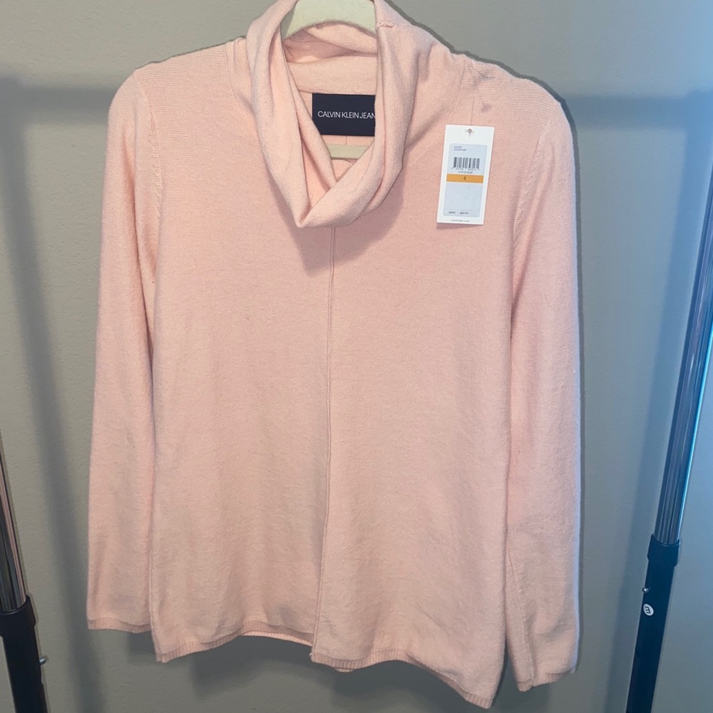 Calvin Klein jeans pink turtleneck sweater